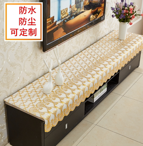 定制电视柜桌布长方形客厅台布鞋柜布防水PVC烫金床头柜美甲盖布