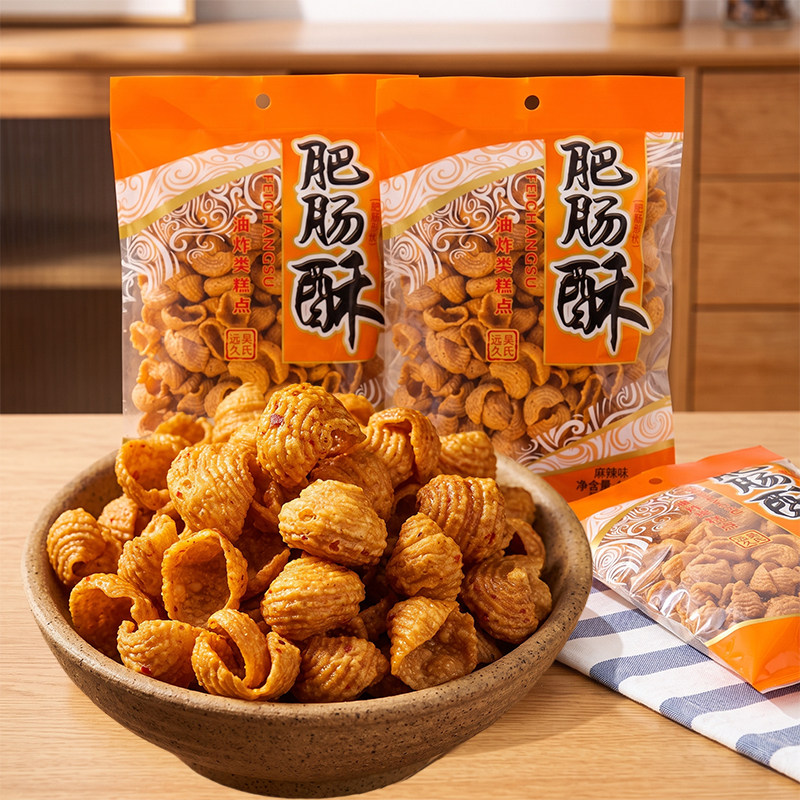 麻辣甜香脆膨化肥肠酥袋装图片