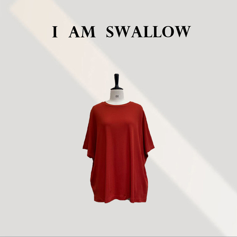 【A/M Swallow】百棉蝙蝠袖短袖T恤W-1040#725