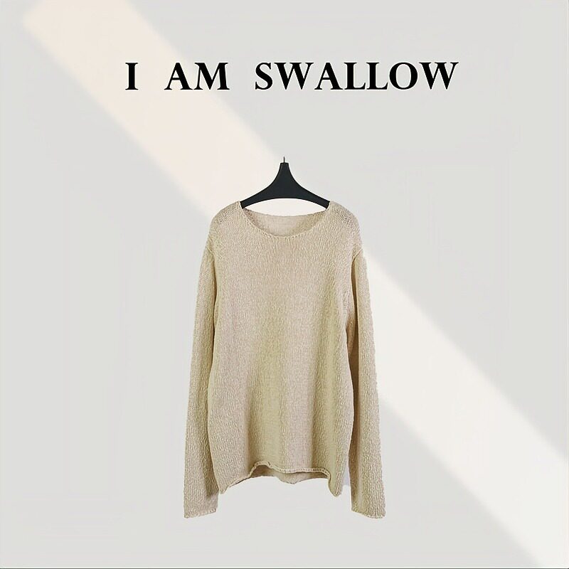 【A/M Swallow】针织棉亚麻长袖毛衣W-1351#997