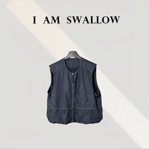 【A/M Swallow】精梳纯棉牛仔马甲W-1269#152