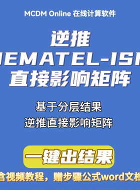 根据ISM分层结果，逆推DEMATEL-ISM直接影响矩阵，支持30以下因素