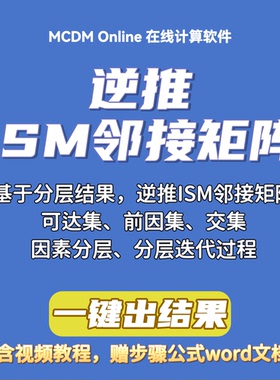 基于因素分层，逆推ISM邻接矩阵，在线计算，不限操作系统