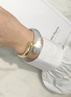 冷淡风女士合金双色拼接