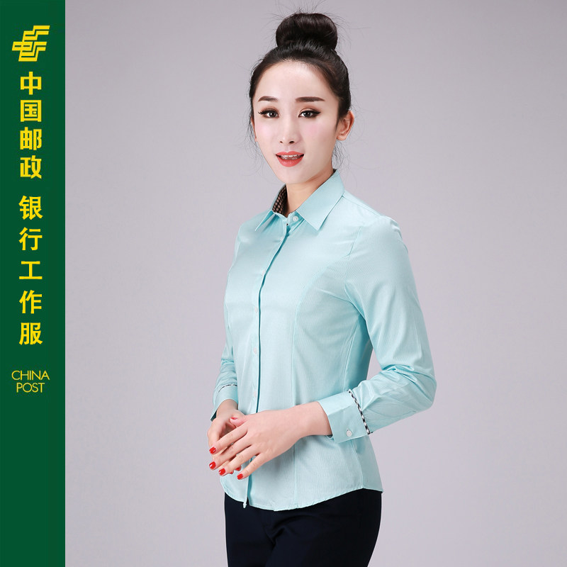 邮政工作服女长短袖衬衫外套上衣新邮储银行工服工装制服裤子春夏