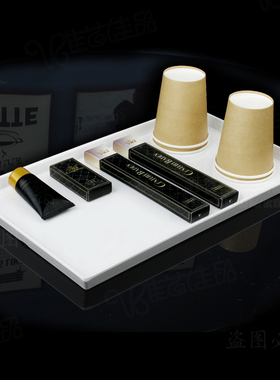 嘉宝密胺托盘白色盘子长方形菜盘快餐盘耐热仿瓷盘酒店卫浴盘D145