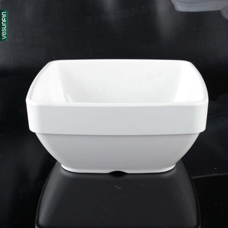 丰美A5密胺仿瓷碗 餐厅7寸大汤碗正方形菜碗粉丝碗四方碗汤面碗,餐饮具,碗,淘宝优惠券,粉丝福利购,淘宝优惠卷