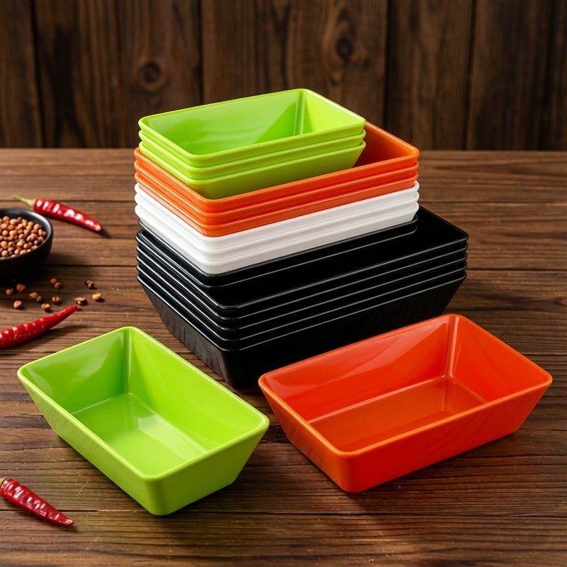 彩色盘子加厚密胺仿瓷卤菜盘鸭货展示盘斜边熟食托盘专用盘子防摔,餐饮具,盘,淘宝优惠券,粉丝福利购,淘宝优惠卷