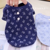 纯棉宠物泰迪博美比熊雪纳瑞小狗狗衣服猫咪居家小型幼犬春秋冬款