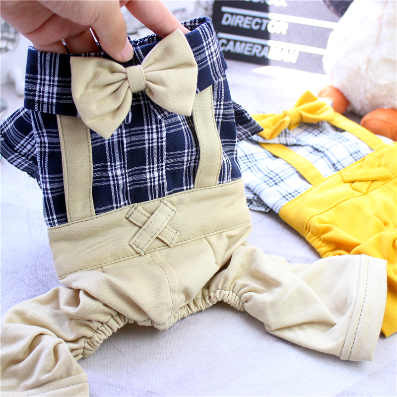 宠物春装泰迪比熊博美雪纳瑞小狗狗衣服四脚裤小型犬春秋款秋款