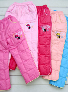 儿童冬装厚实保暖女童羽绒长裤