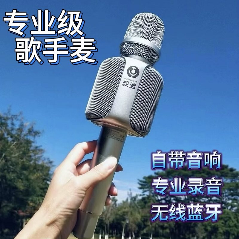 套装音箱加权盟R2旗舰版炫声麦克风音响一体机话筒户外唱K歌直播