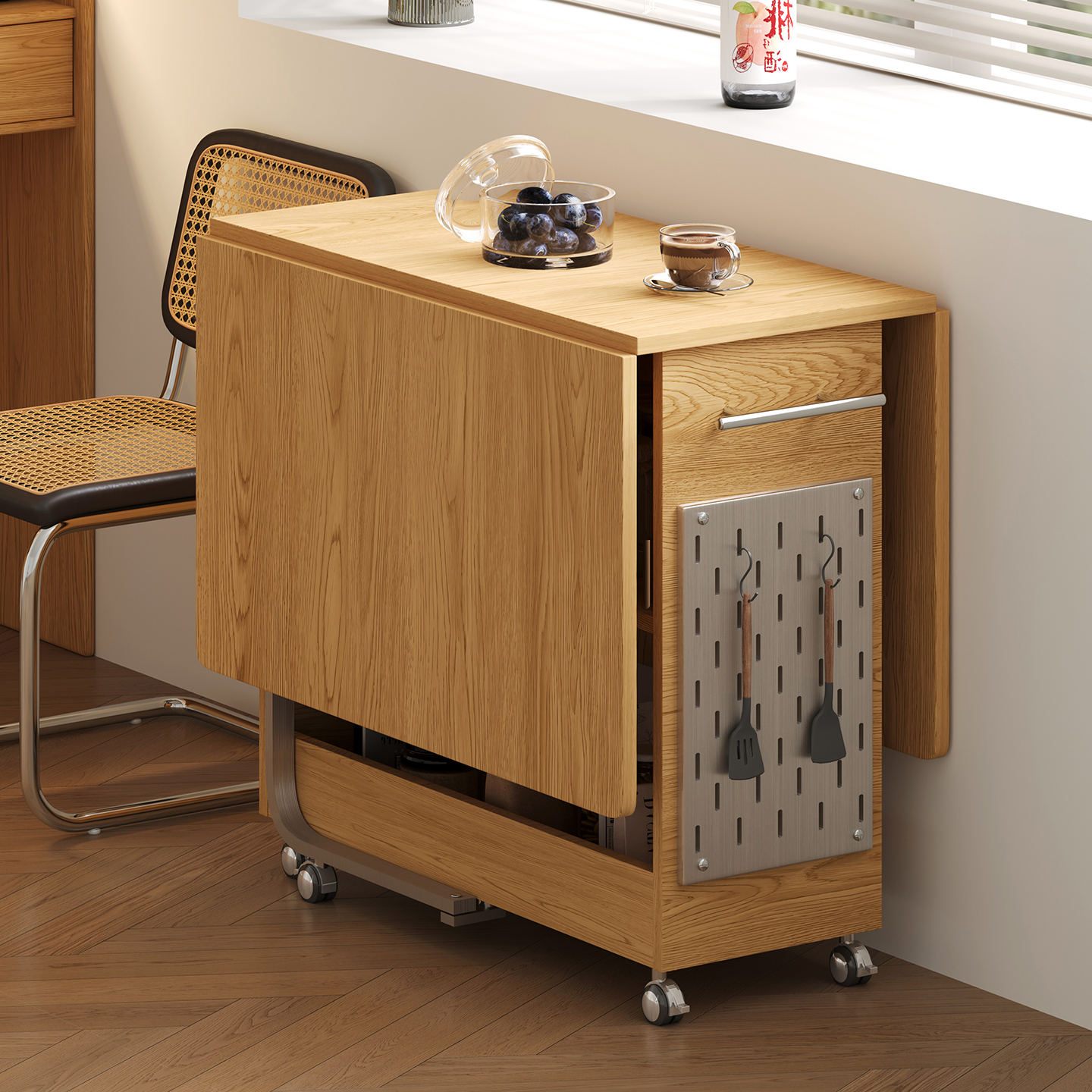 可移动伸缩折叠餐桌家用小户型饭桌多功能长方形桌子可定制吧台桌