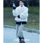 恋人赵露思阮妤同款 羊毛针织半身裙女秋冬麻花中长款 直筒包臀裙子