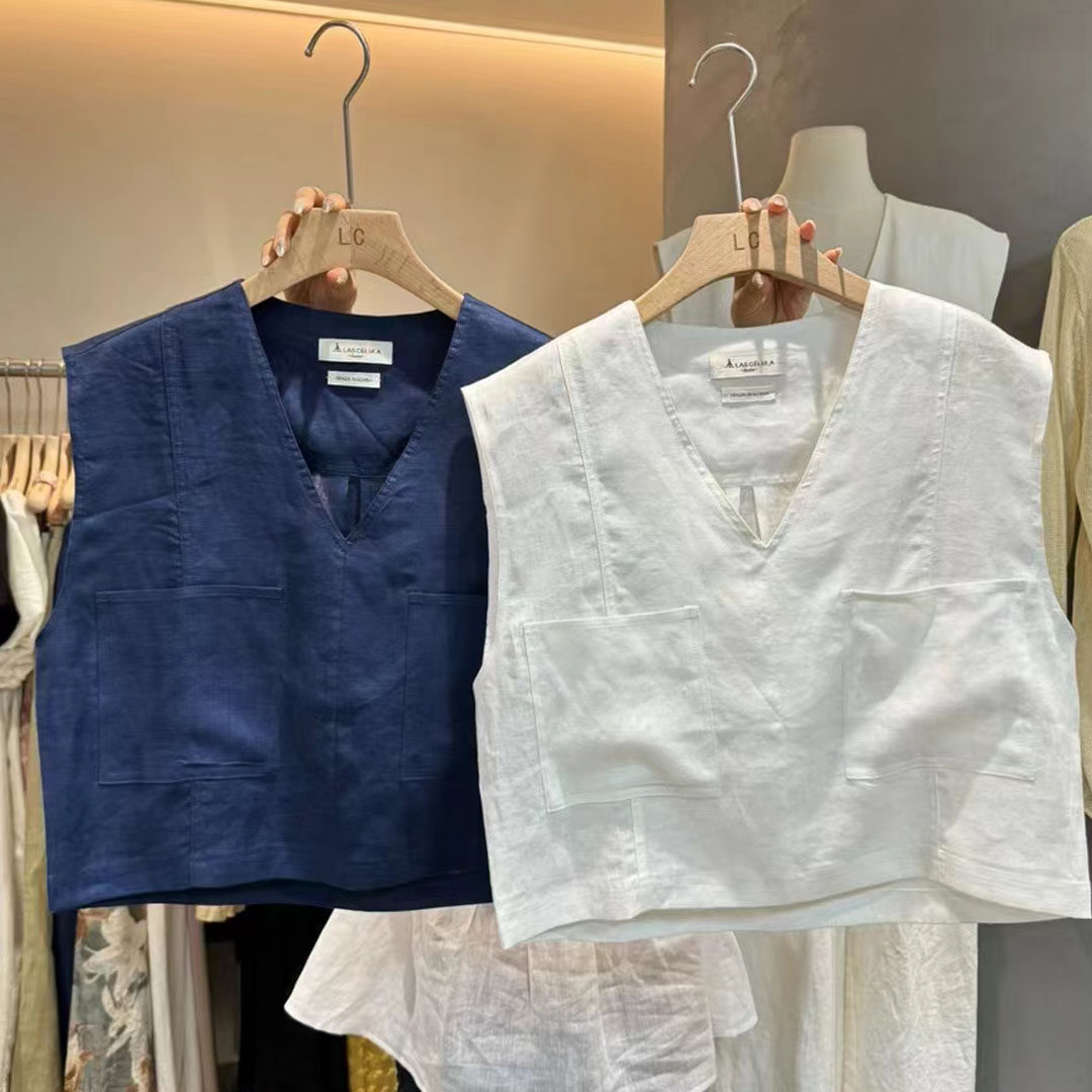 亚麻时尚上衣+半身裙二件套女