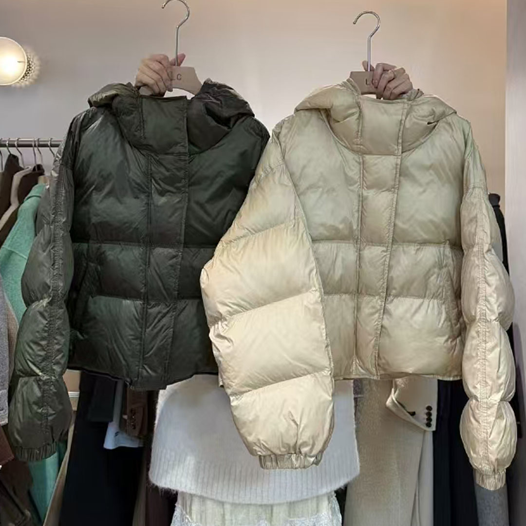 连帽短款外套保暖羽绒服