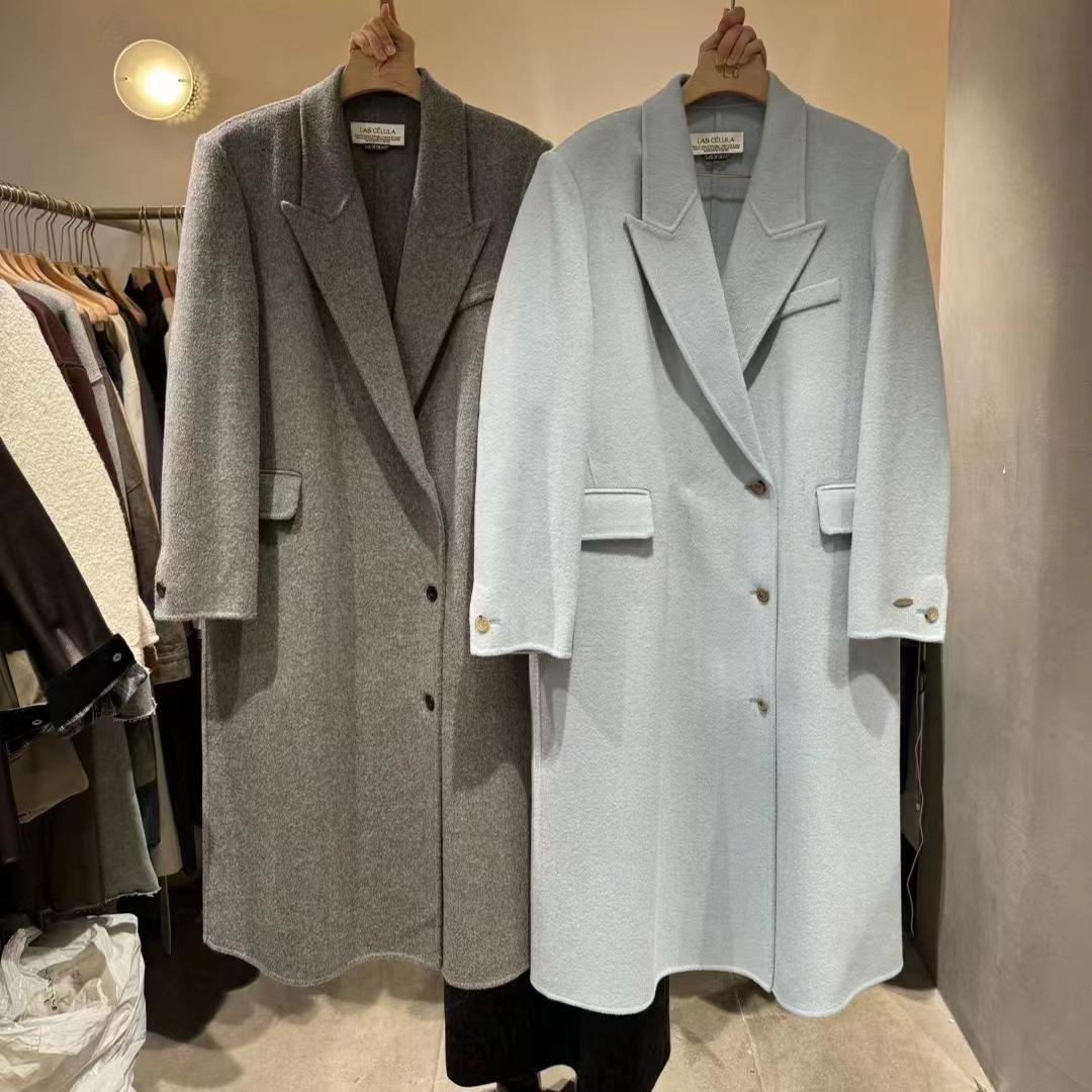 中长款双面羊绒大衣羊毛呢外套女