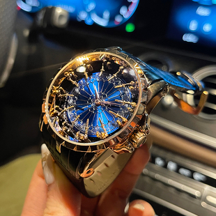 机械表男款 男士 男表 虫洞概念品牌正品 十二圆桌骑士大表盘手表男款