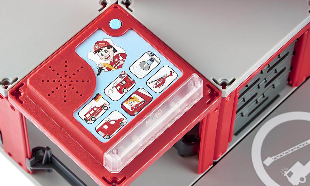 GERMAN SIKU FIRE STATION SOUND AND LIGHT SET 5508 SCENE FIRE RESCUE VEHICLE HELICOPTER PLAYSET