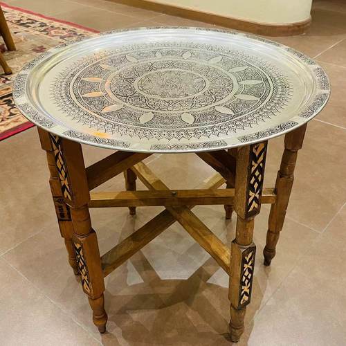 土耳其手工制作支架小桌铜盘