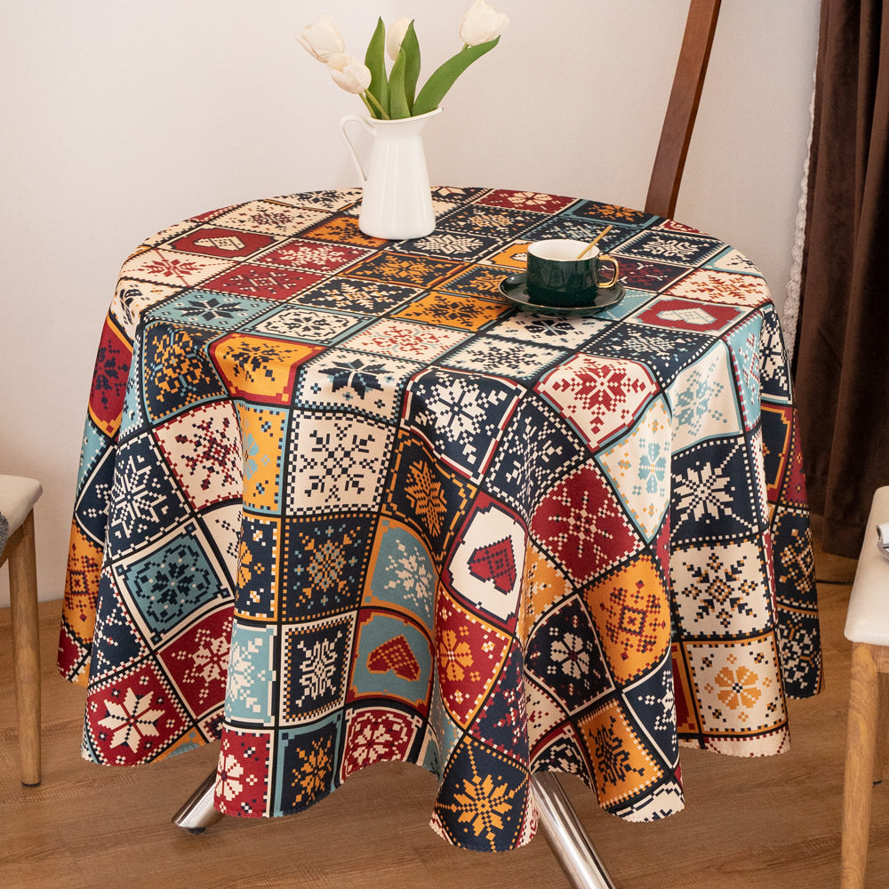 波西米亚桌布防水圆桌布民族风复古布艺大圆形台布酒店民宿装饰布,居家布艺,桌布,淘宝优惠券,粉丝福利购,淘宝优惠卷