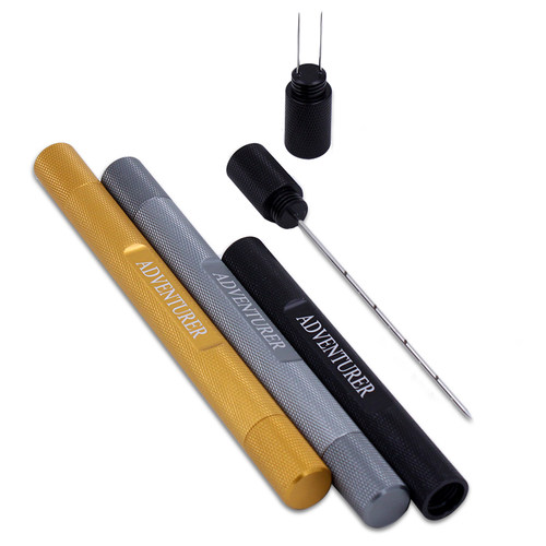 ADVENTURER两用雪茄通烟器多功能雪茄烟通针倒勾型持灰器金属通气