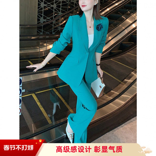 两件套装 2026春秋新款 显瘦洋气喇叭裤 套装 高级感时尚 显瘦气质西装