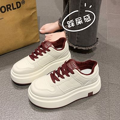 真皮厚底小白鞋休闲运动板鞋