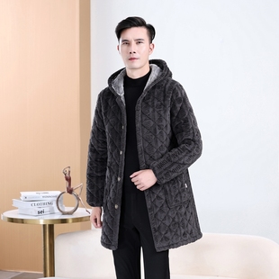 男士 冬棉衣外套加绒加厚夹棉保暖工作服耐脏罩衣加肥加肥大褂棉服