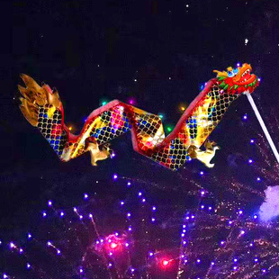 儿童发光玩具舞龙道具彩带飘带布龙过新年礼物品男孩幼儿园