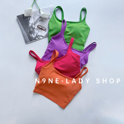 可外穿瑜伽吊带背心女防震跑步运动内衣弹力普拉提透气健身文胸