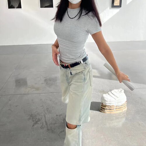 短袖欧美风薄款skims同款棉质女