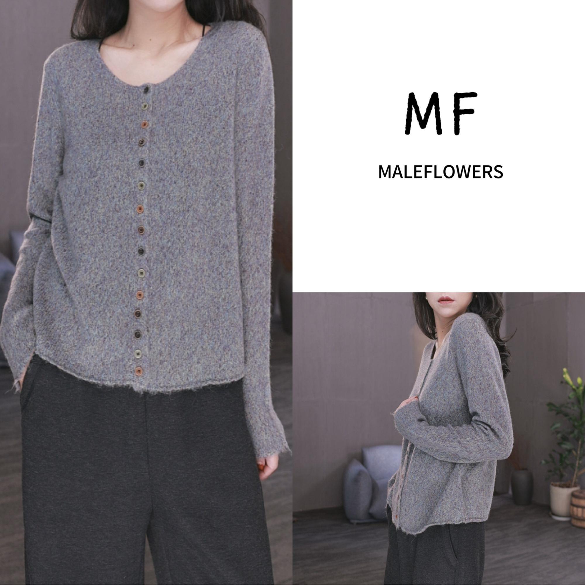 慵懒针织开衫圆领开衫