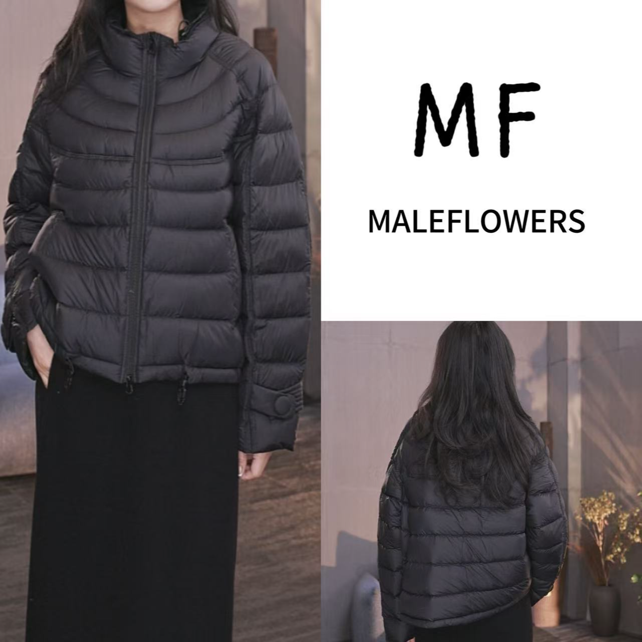 东倪MF 90白鸭绒排骨短款立领韩系泡芙羽绒服女冬季外套 86A9908