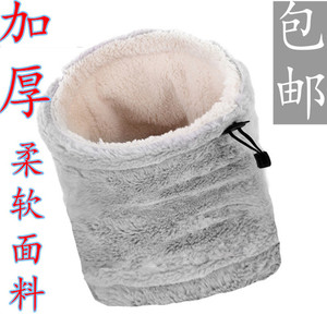 脖套女围脖头套围巾羊羔绒黑色女冬加厚保暖防风骑行头巾帽面部罩