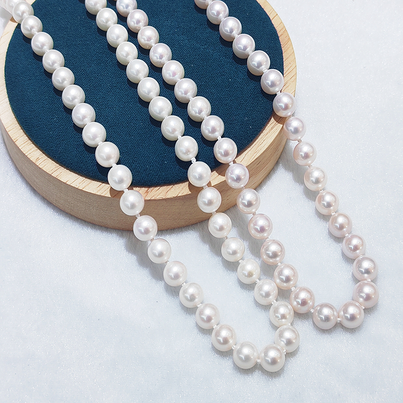 S925银淡水珍珠圆珠项链