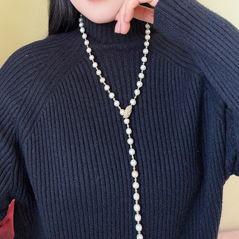 诸暨天然淡水珍珠2026年新款毛衣链项链颈链时尚百搭女士节日礼物,珠宝/钻石/翡翠,颈饰,淘宝优惠券,粉丝福利购,淘宝优惠卷