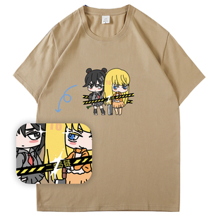 航母战斗群辽宁舰山东舰突破二岛链动漫风纯棉短袖T恤衣服