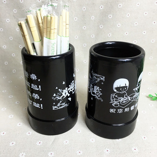 塑料筷筒定做广告桌面筷篓餐馆面馆筷笼筷子筒商用餐饮店定制logo