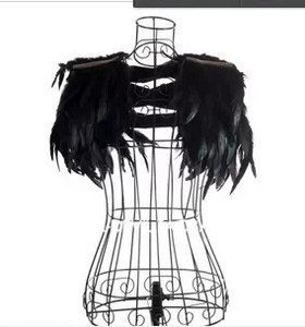 欧美明星ladygaga舞台装ds演出服爵士舞百搭纯真羽毛马甲披肩