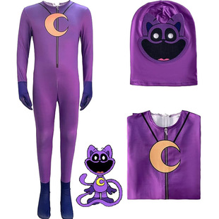 笑脸猫演出服波比紧身衣 万圣节PoppyPlayimecos波比儿童游戏服装