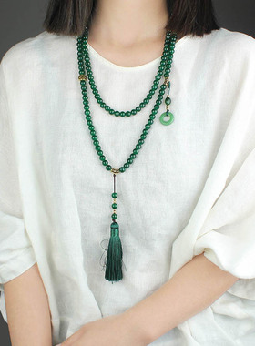 多用多层项链串珠中国风流苏挂坠