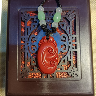 朱砂新款上市平安扣进宝如意钱包项链龙行天下原石吊坠挂件本命年