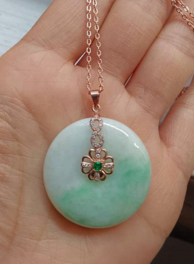 心玉行男女翡翠玉平安扣吊坠玉佩