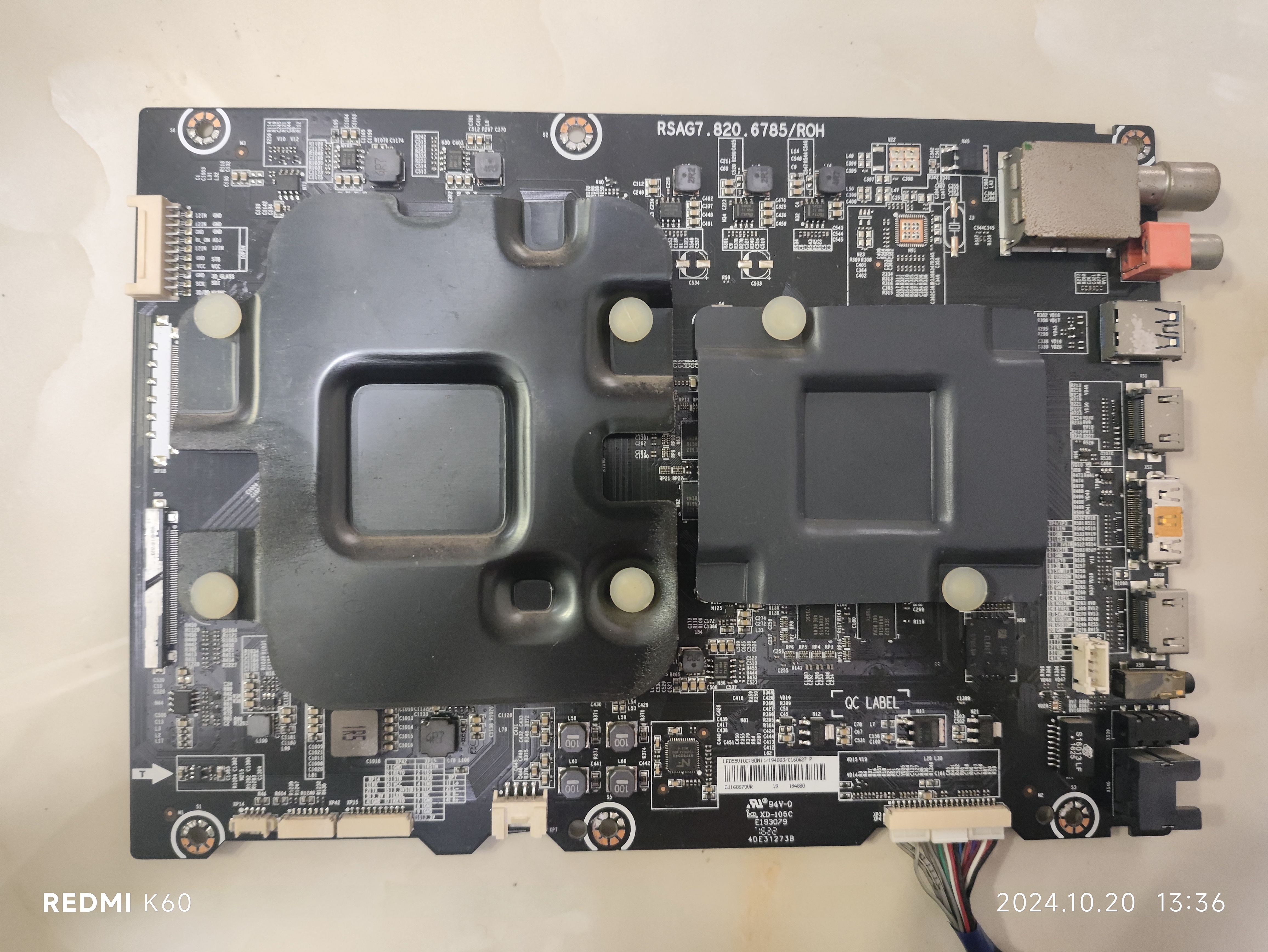 维修海信LED55V1UC(0000)BOM1 820.6785 MS828 emmc备份16G量产