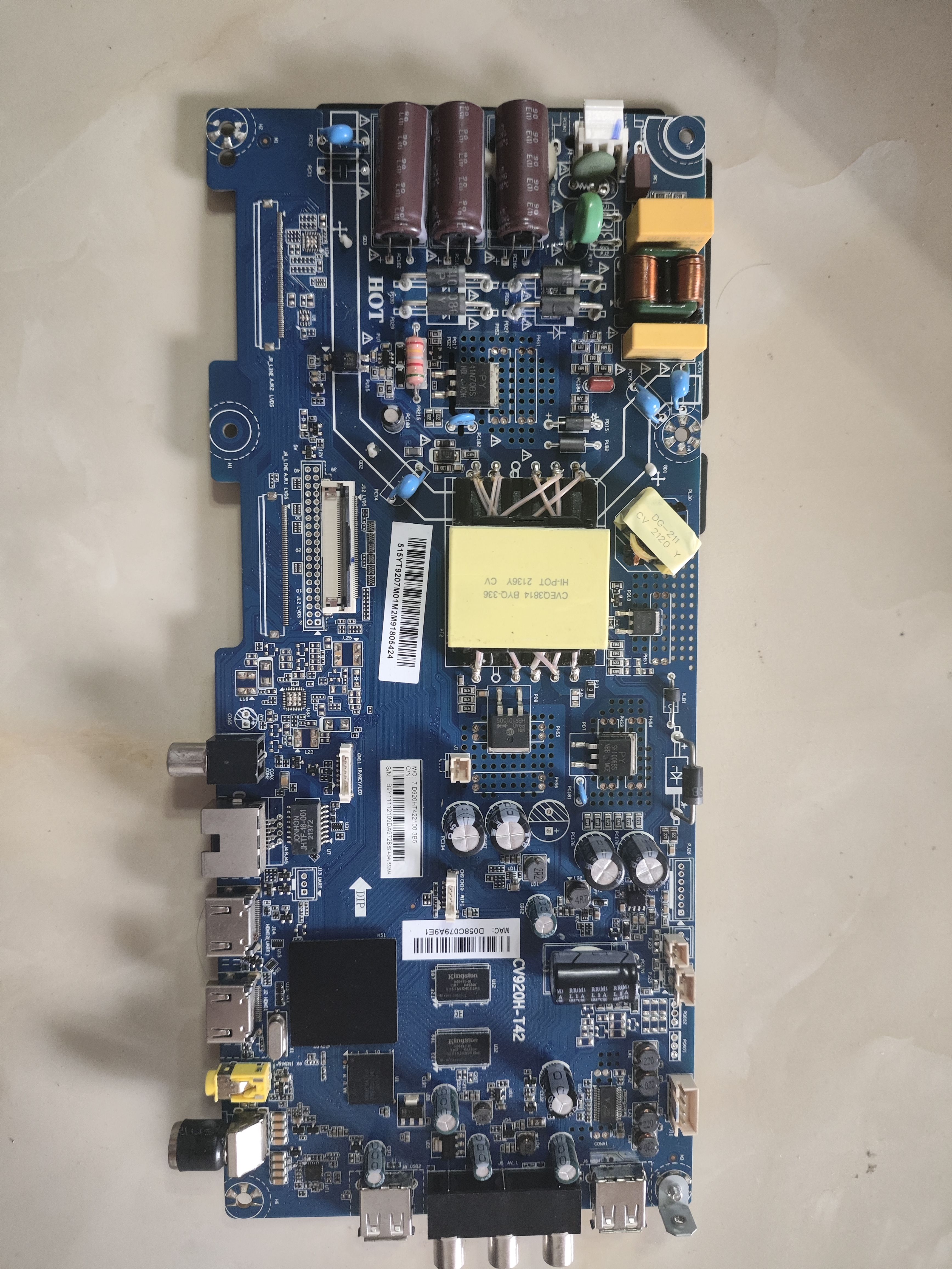 维修海尔LE42C31 LE42C51 42U1 CV920H-T42 单排emmc备份量产16G