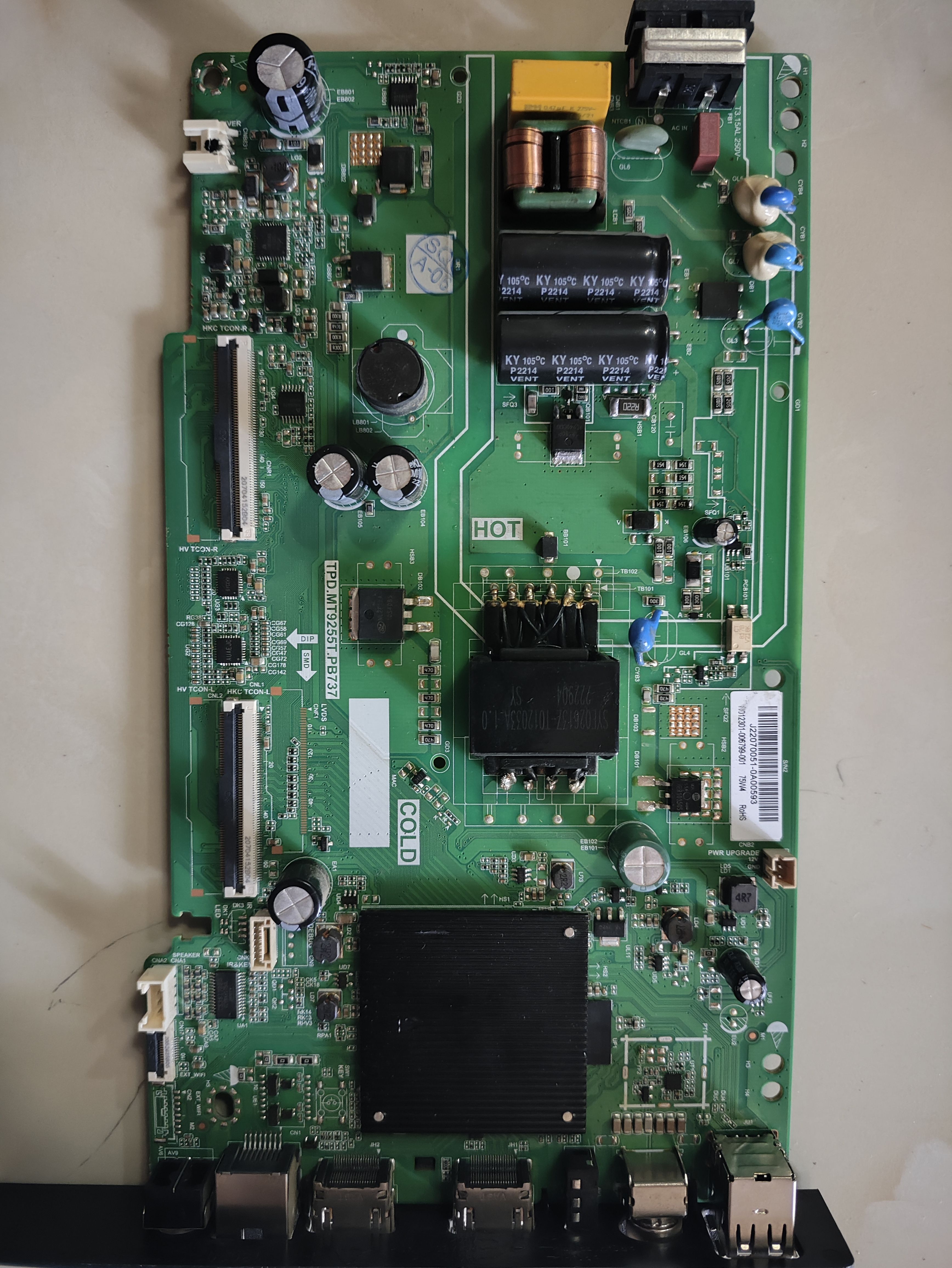 维修创维43BG22 TPD.MT9255T.PB737双排emmc备份8G5.1