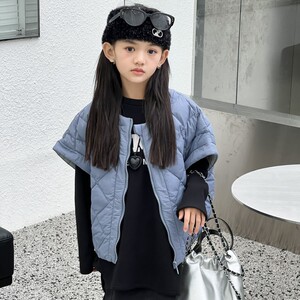 2024新款儿童女童羽绒马甲秋冬新品男童90白鸭绒背心外穿轻薄洋气