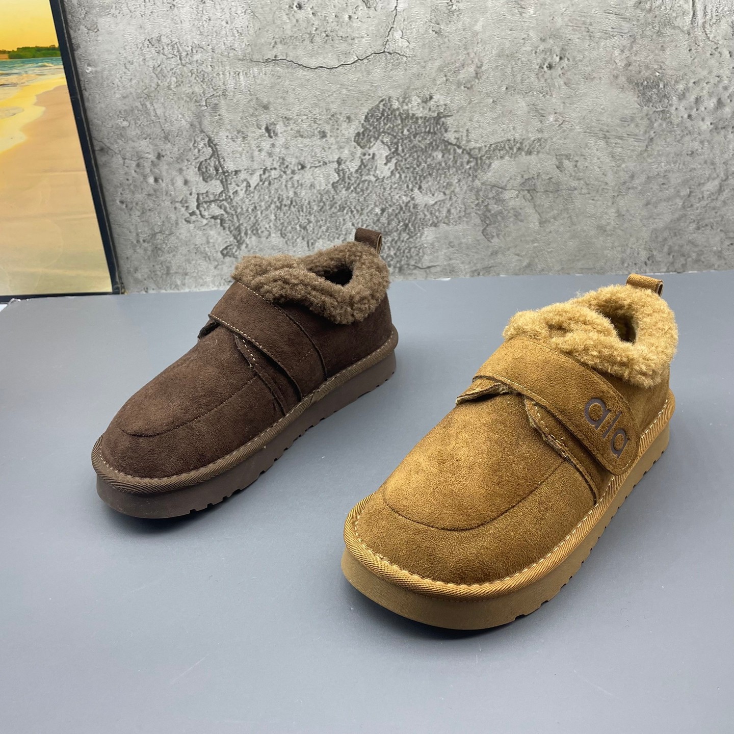 2025撤柜断码秋冬季新款女鞋魔术贴勃肯鞋复古平底加绒保暖女棉鞋