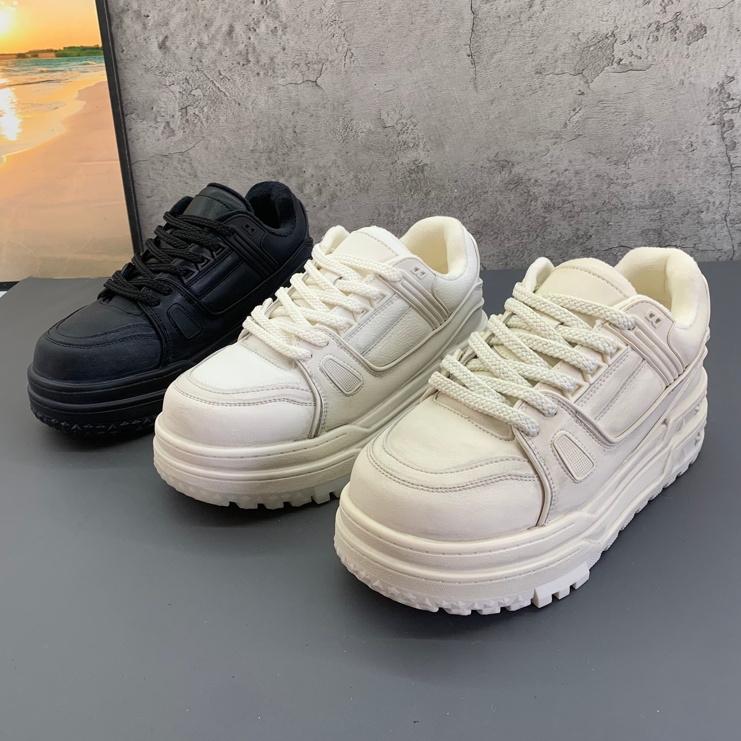 2025秋冬季新款撤柜断码真皮圆头系带厚底增高韩版加绒小白鞋板鞋,女鞋,休闲板鞋,淘宝优惠券,粉丝福利购,淘宝优惠卷